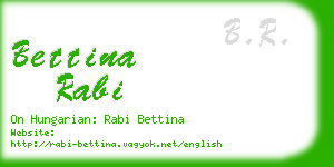 bettina rabi business card